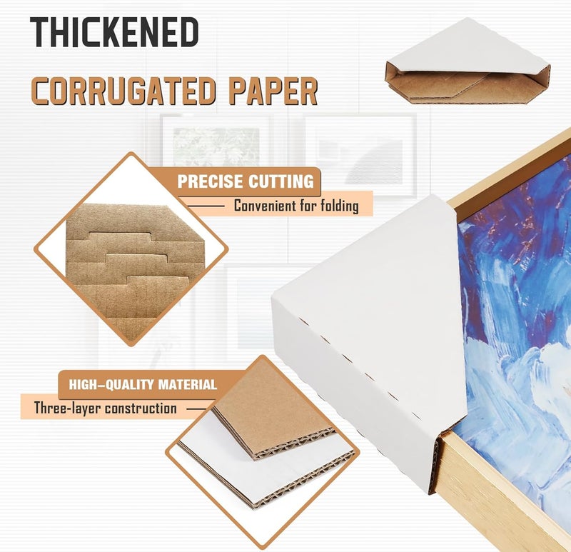 Zipcase 120 Pack Adjustable Cardboard Corner Protectors, Fit 1”,1.5” and 2.2” Frames, Corner Protectors for Shipping, Cardboard Packing Corner, Packaging Edge Protector, Cardboard Shipping Corners - Image 4